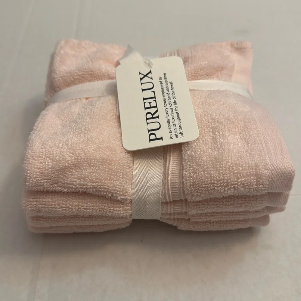 💥8pc PURELUX Luxury Bath Towel Set - Loft By Loftex - Rayon From Bamboo - Pink